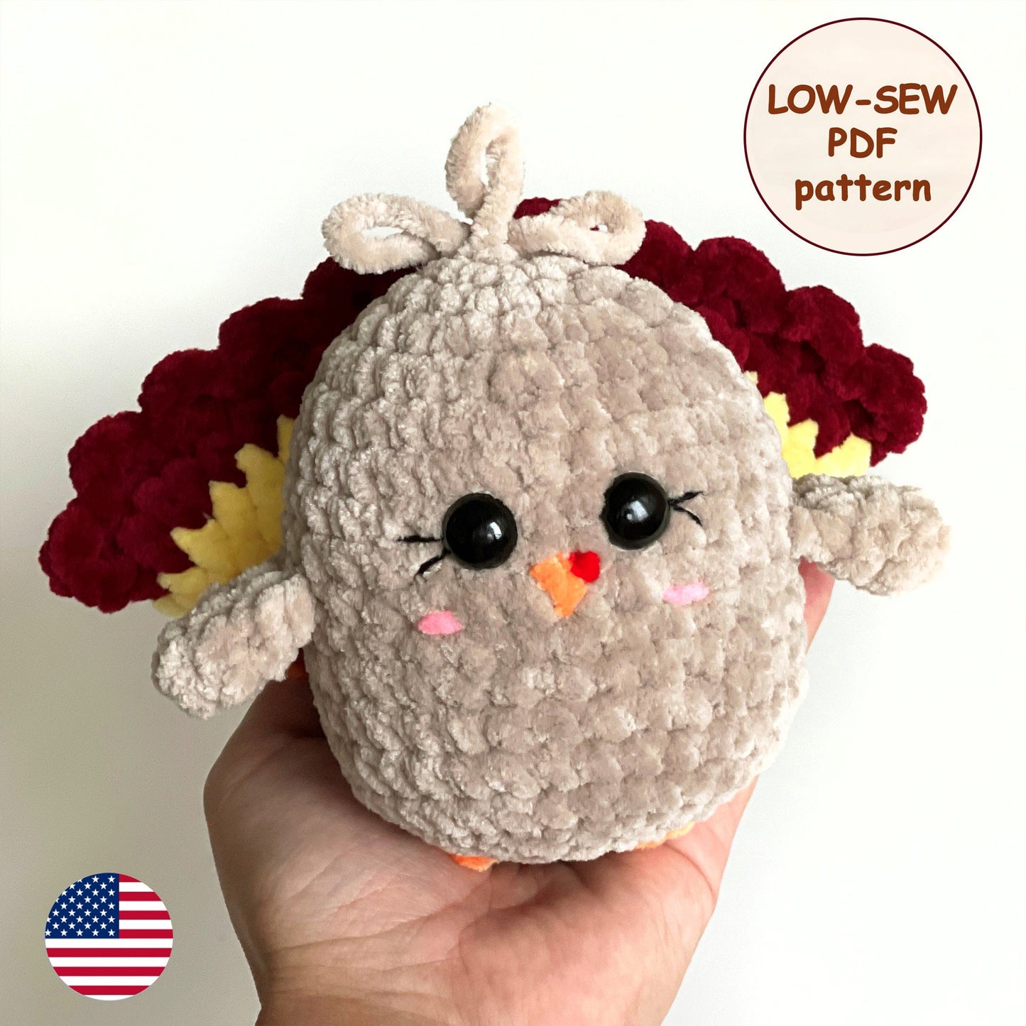 Turkey Crochet Pattern - Low Sew
