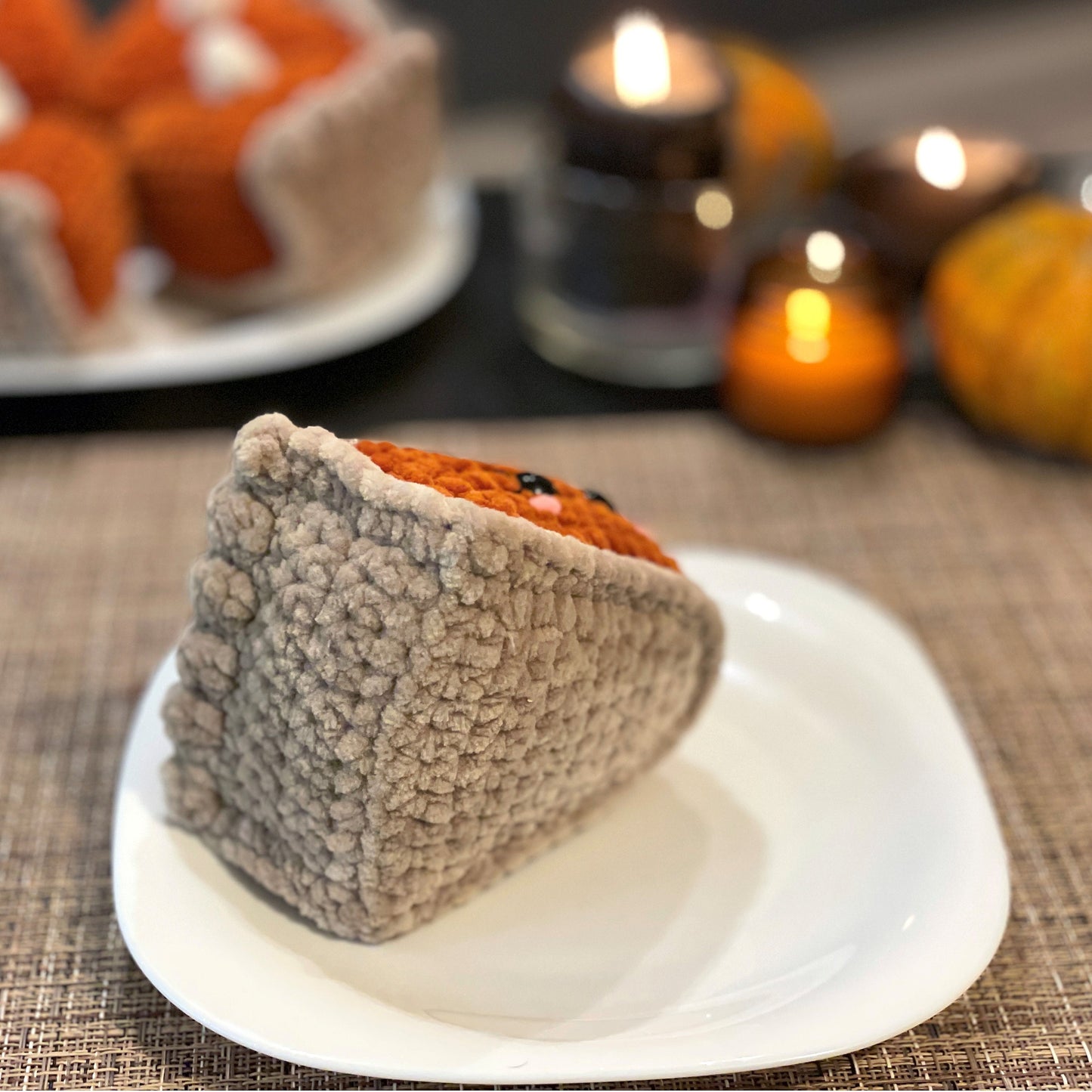 Pumpkin pie slice CROCHET PATTERN - Low Sew