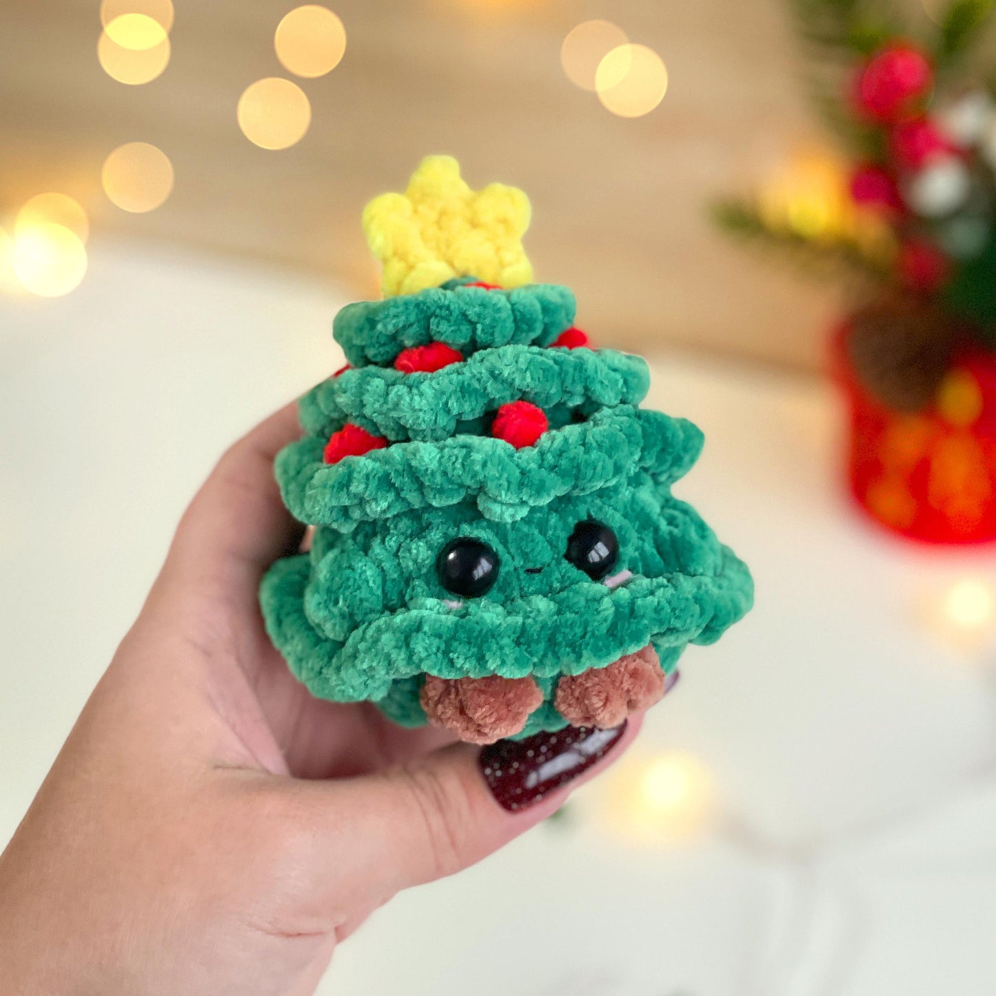 Christmas Crochet Keychain Patterns 3-in-1 – Low/No Sew