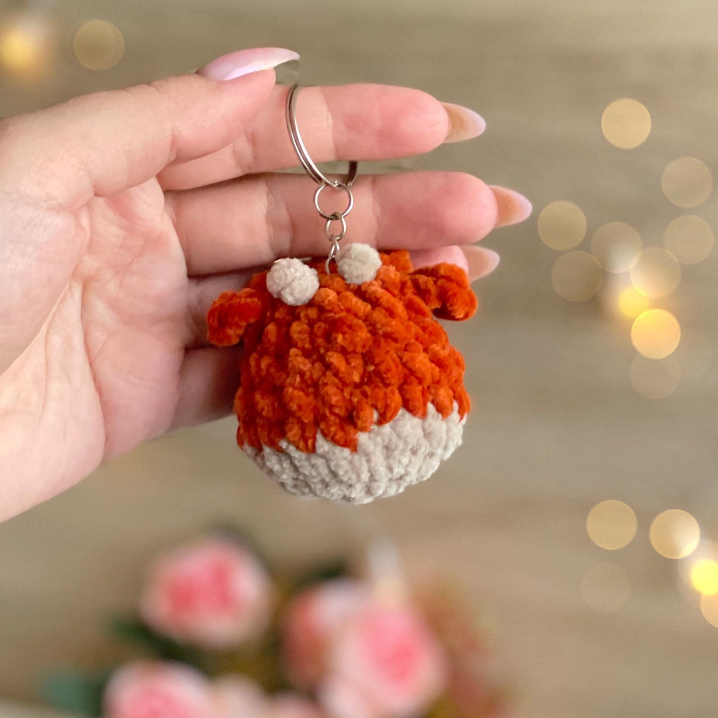 Cow Keychain Crochet Pattern, No Sew