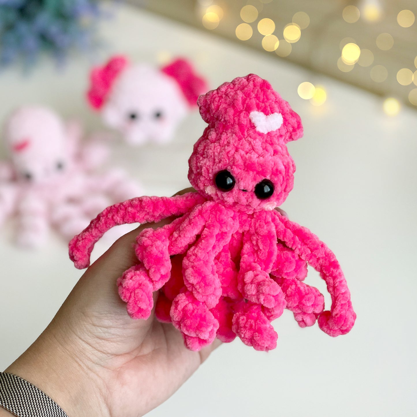 KRAKE, TINTENFISCH, AXOLOTL HÄKELANLEITUNGEN 3-in-1 – Ohne Nähen (Kopie)
