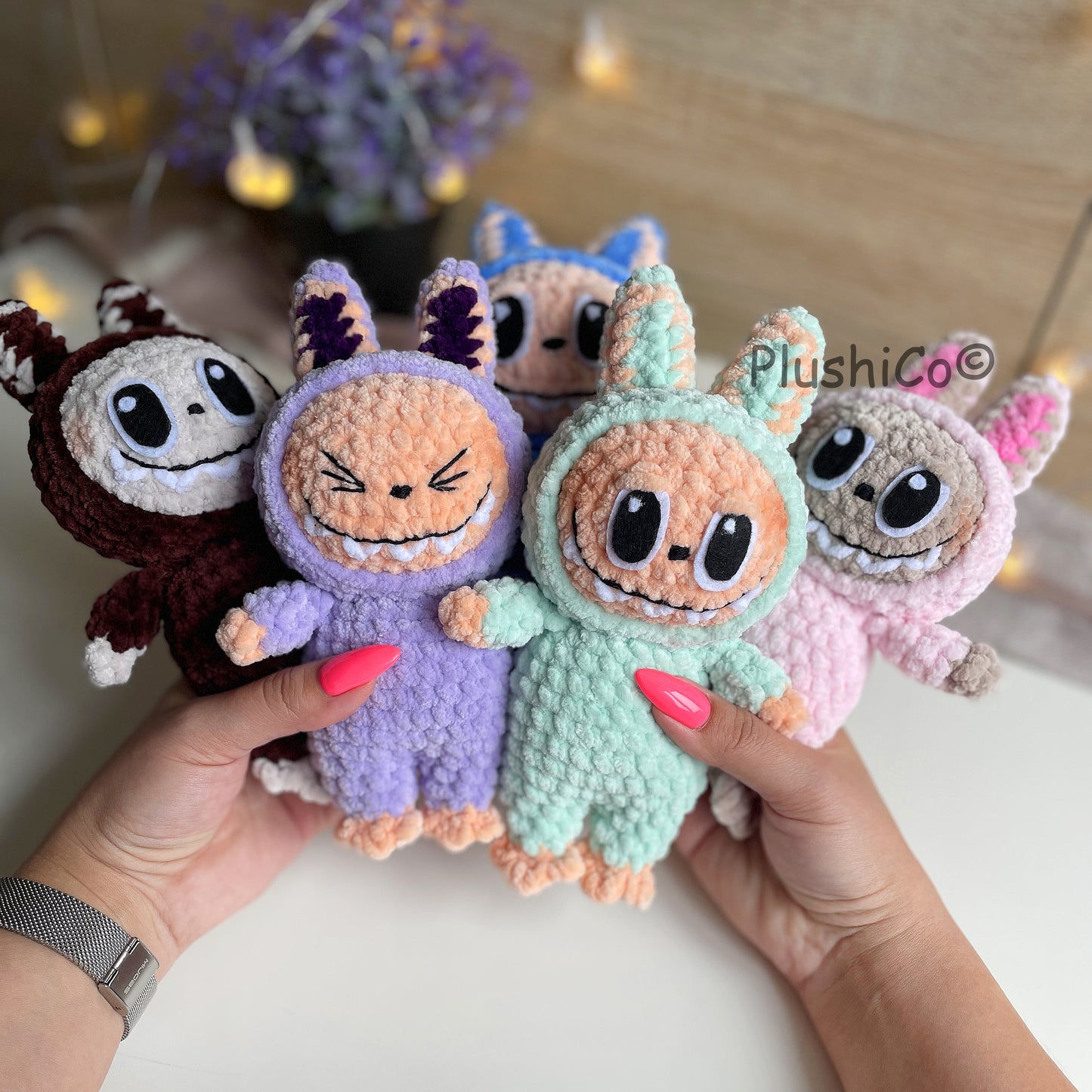 Smiling Bunny Crochet Pattern (Labubu Fan Art)