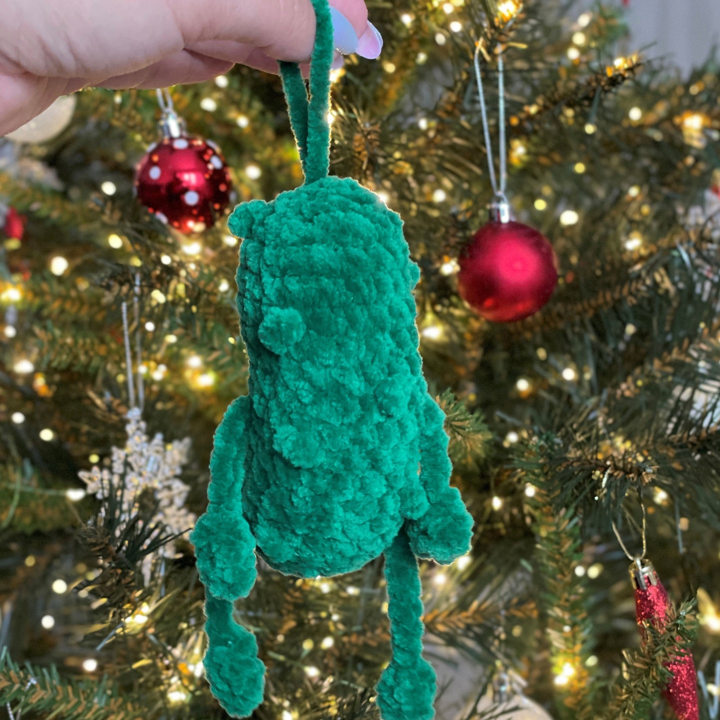 Christmas Pickle Crochet Pattern - No Sew