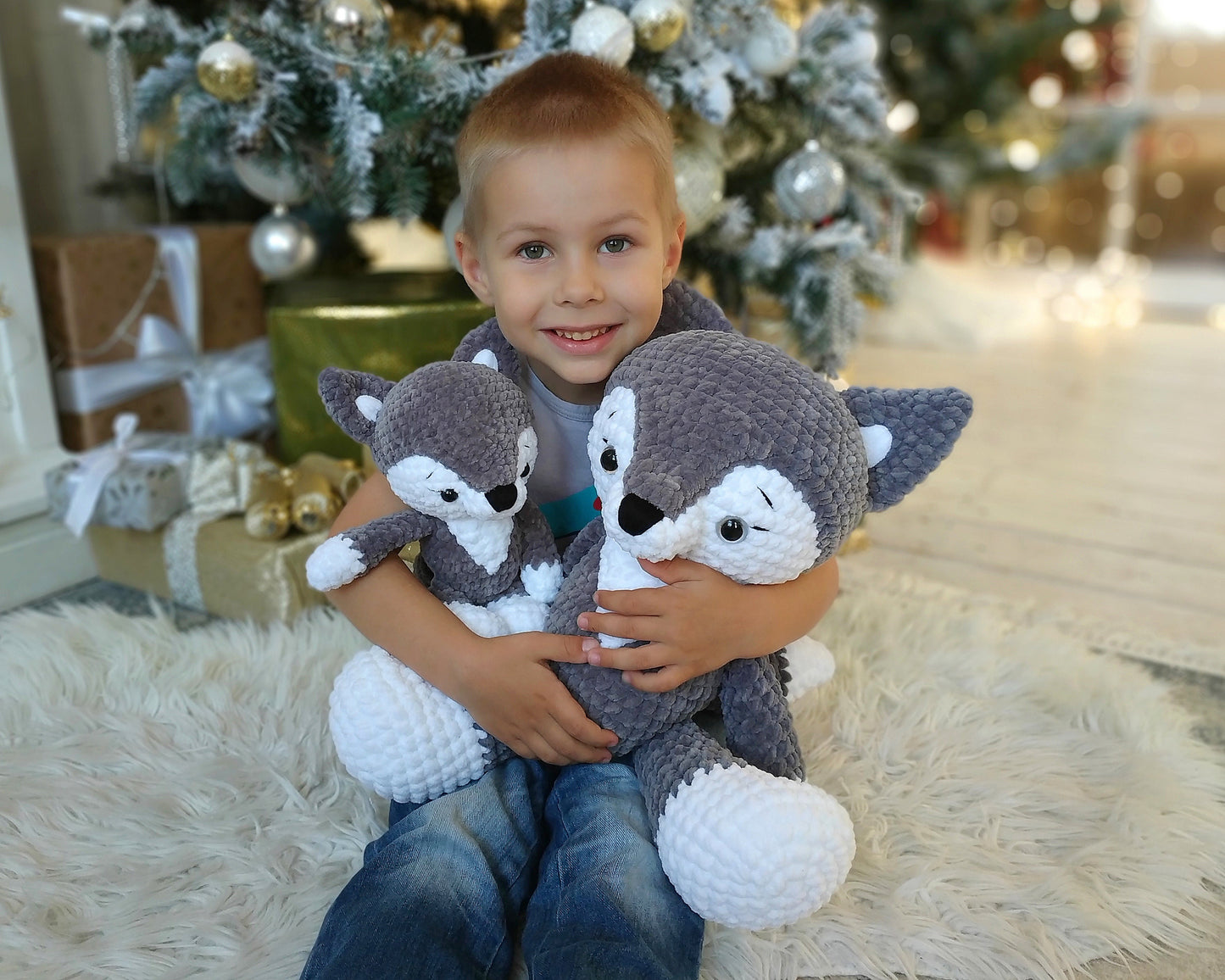 Wolf Crochet Pattern, 2 sizes