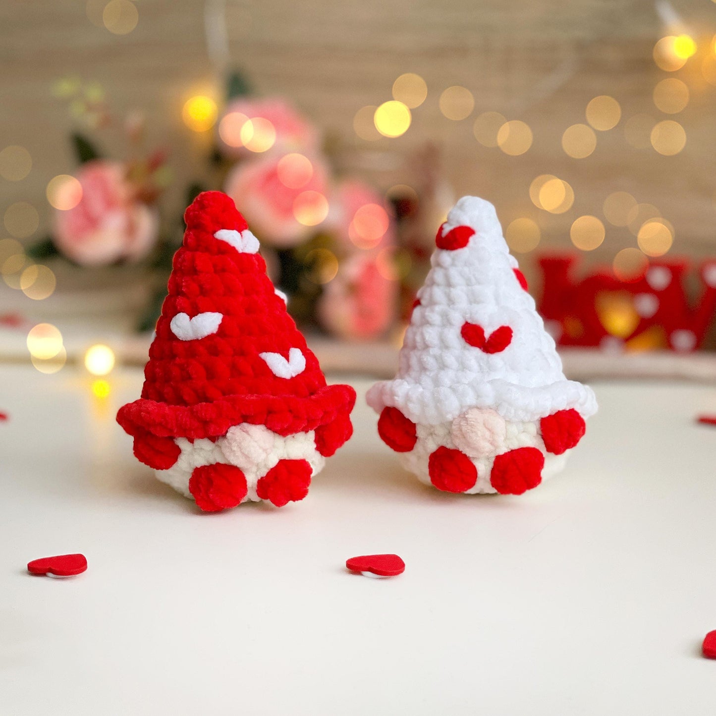 Valentines Gnome Crochet Pattern No Sew