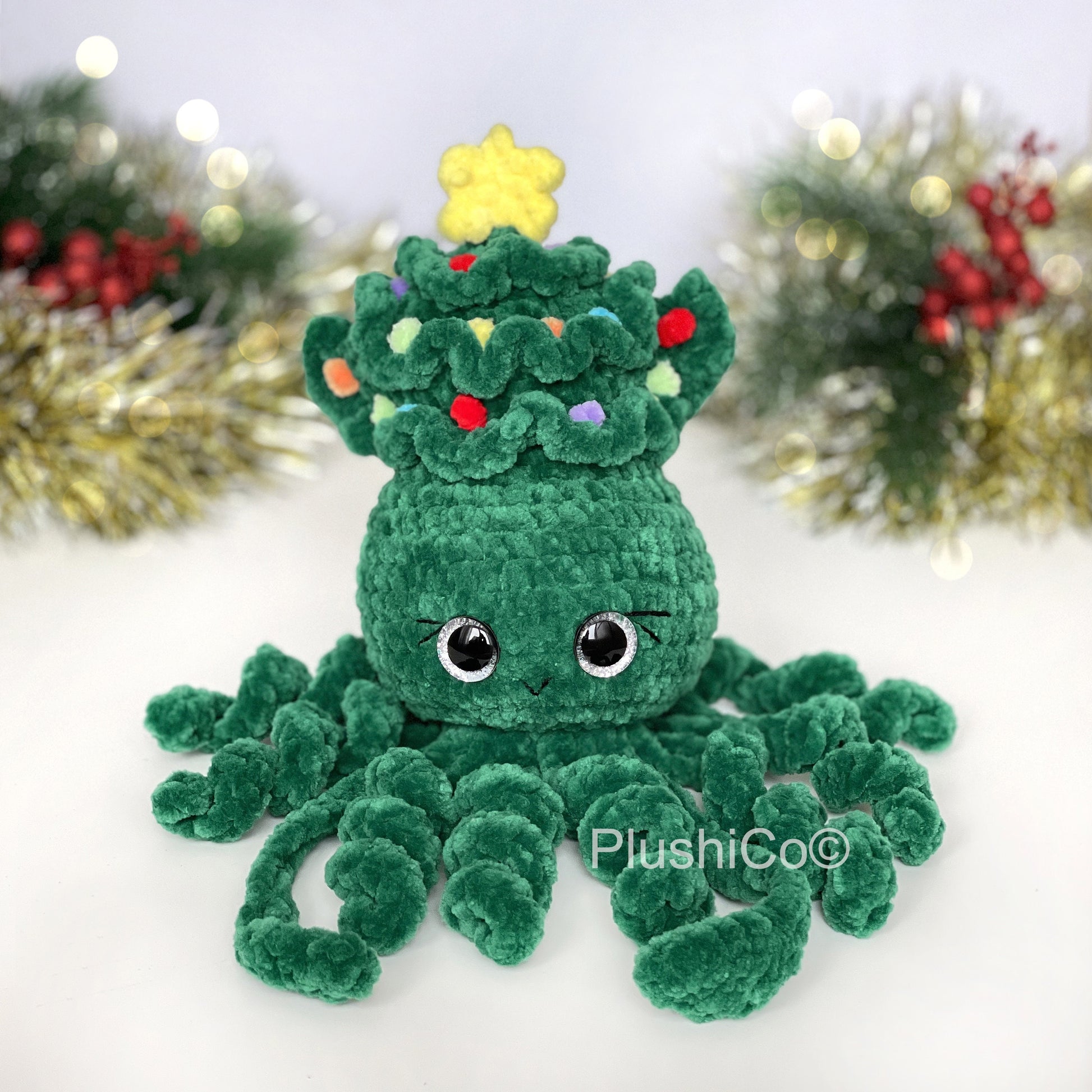 Squid CROCHET PATTERN, No SEW Amigurumi Octopus, plush Kawaii Animals, Plushie Baby Toy, Easy Pdf Tutorial for Beginners