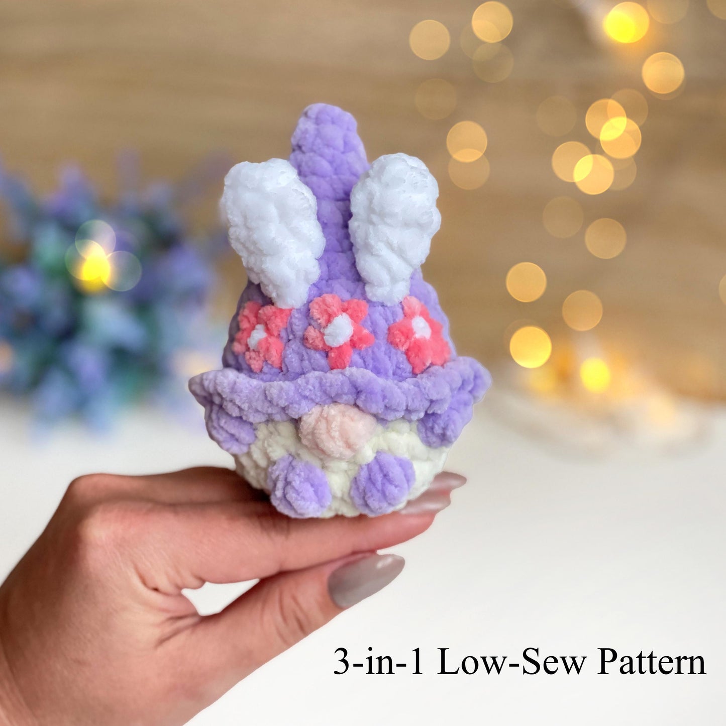 Gnome Crochet Pattern 3-in-1 - Low Sew