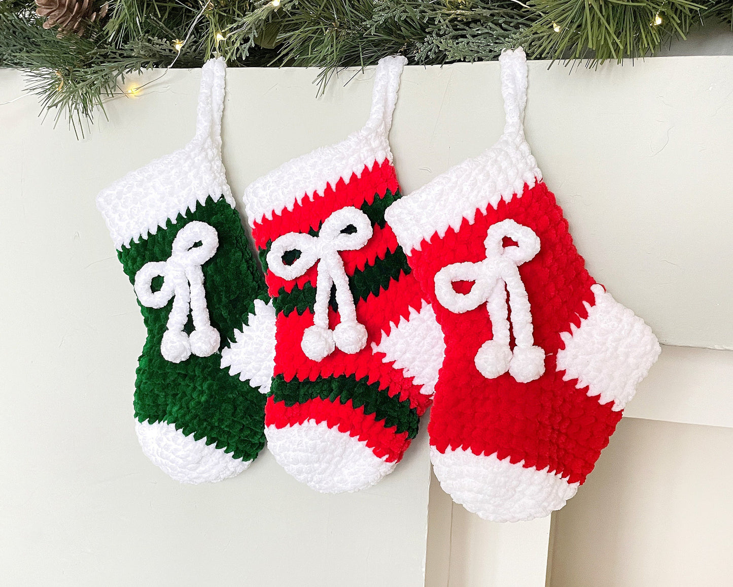 Christmas Stocking CROCHET PATTERN - No Sew