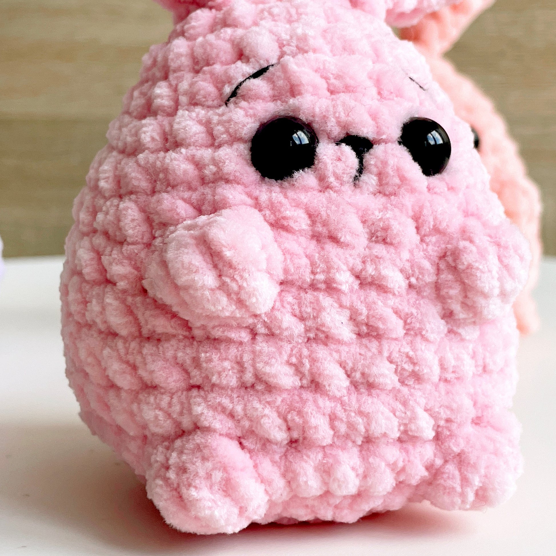 Bunny CROCHET PATTERN, Amigurumi No Sew Easter Rabbit plushie, Cute Loaf Tiny Animal Toy, Easy PDF Beginner Tutorial, Small Stuffed Gift