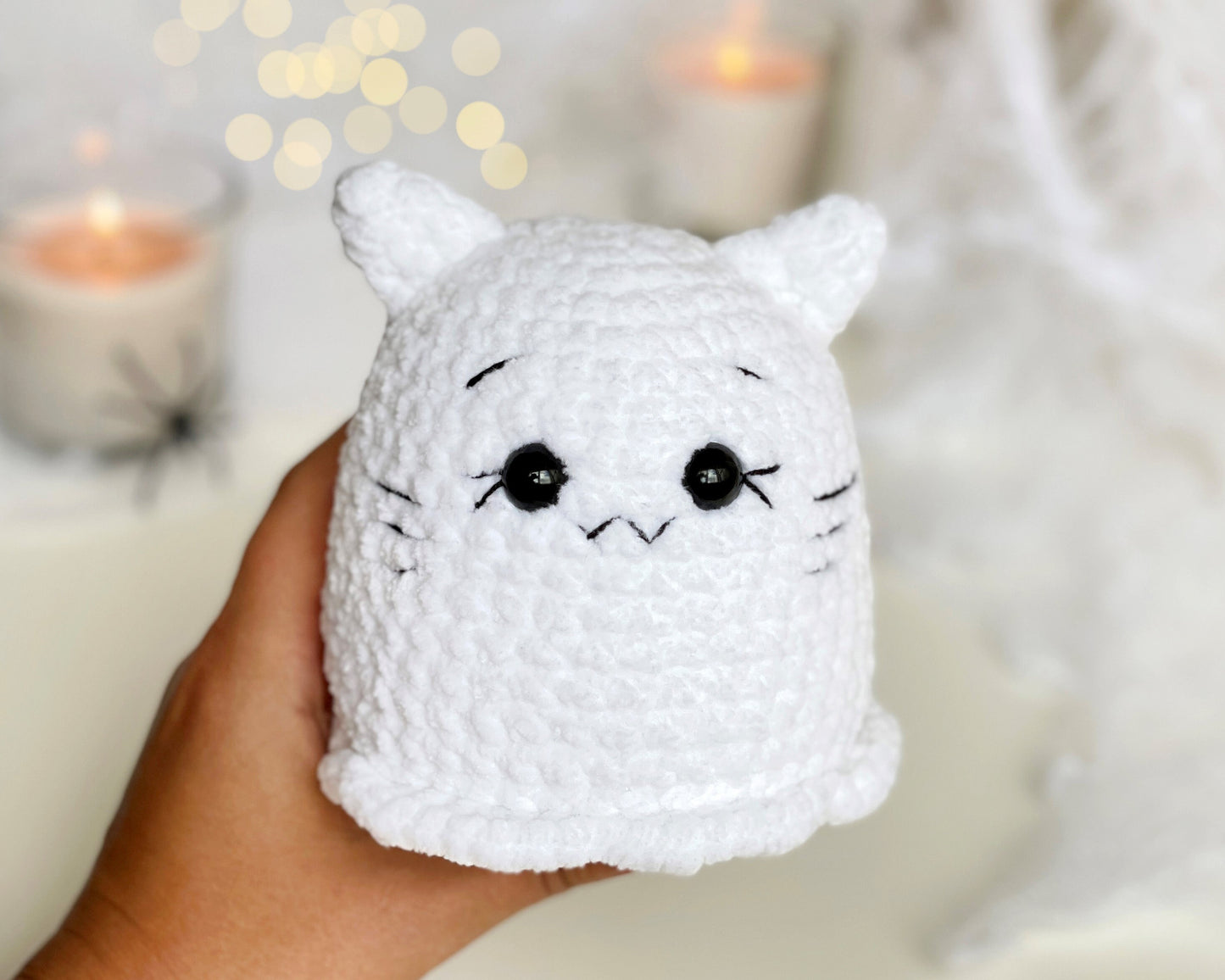 Cat Ghost Crochet PATTERN - Low Sew
