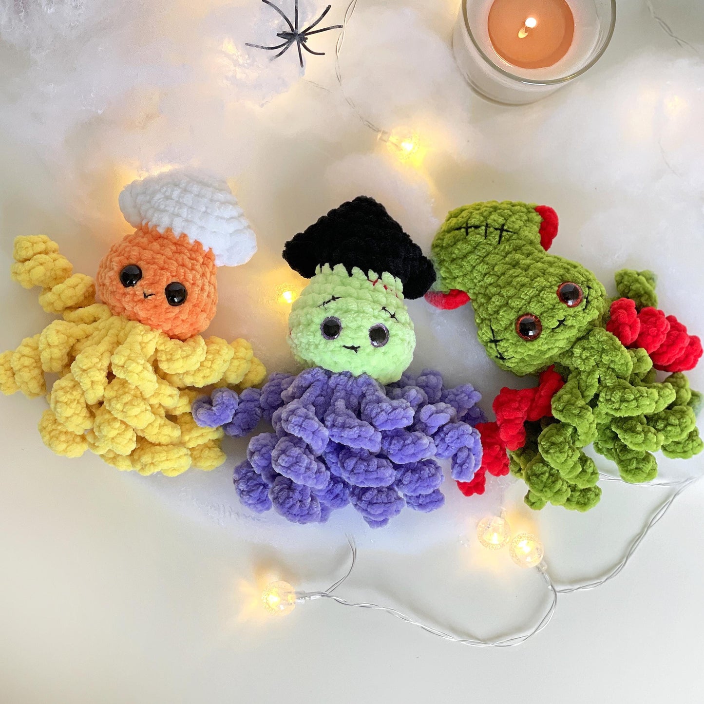 Halloween Squids CROCHET PATTERN - No Sew
