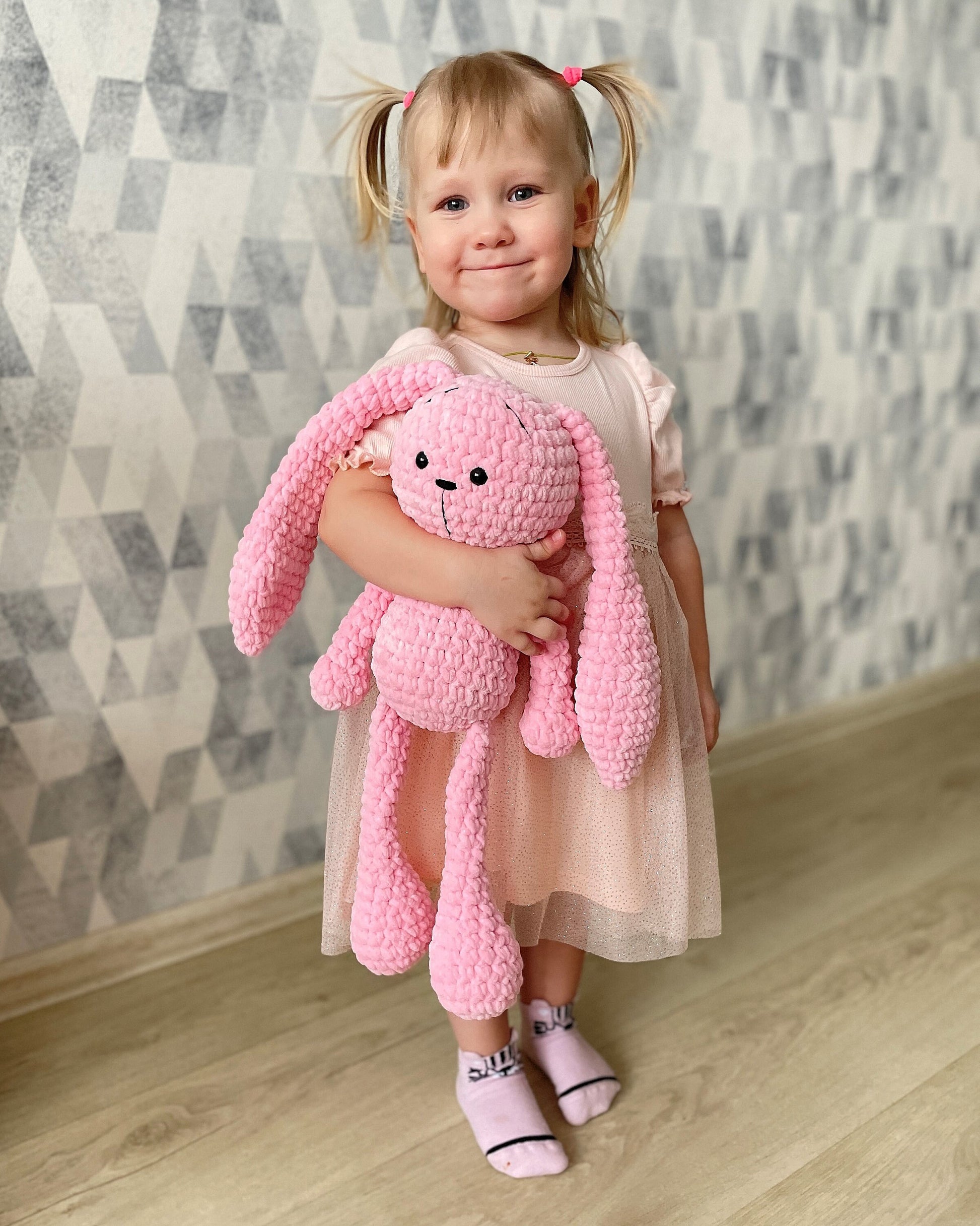 Bunny CROCHET PATTERN, Amigurumi Easter Rabbit, Low Sew Easy PDF beginner Tutorial, Giant Plush Baby Toy, Stuffed Animal, Handmade Diy gift