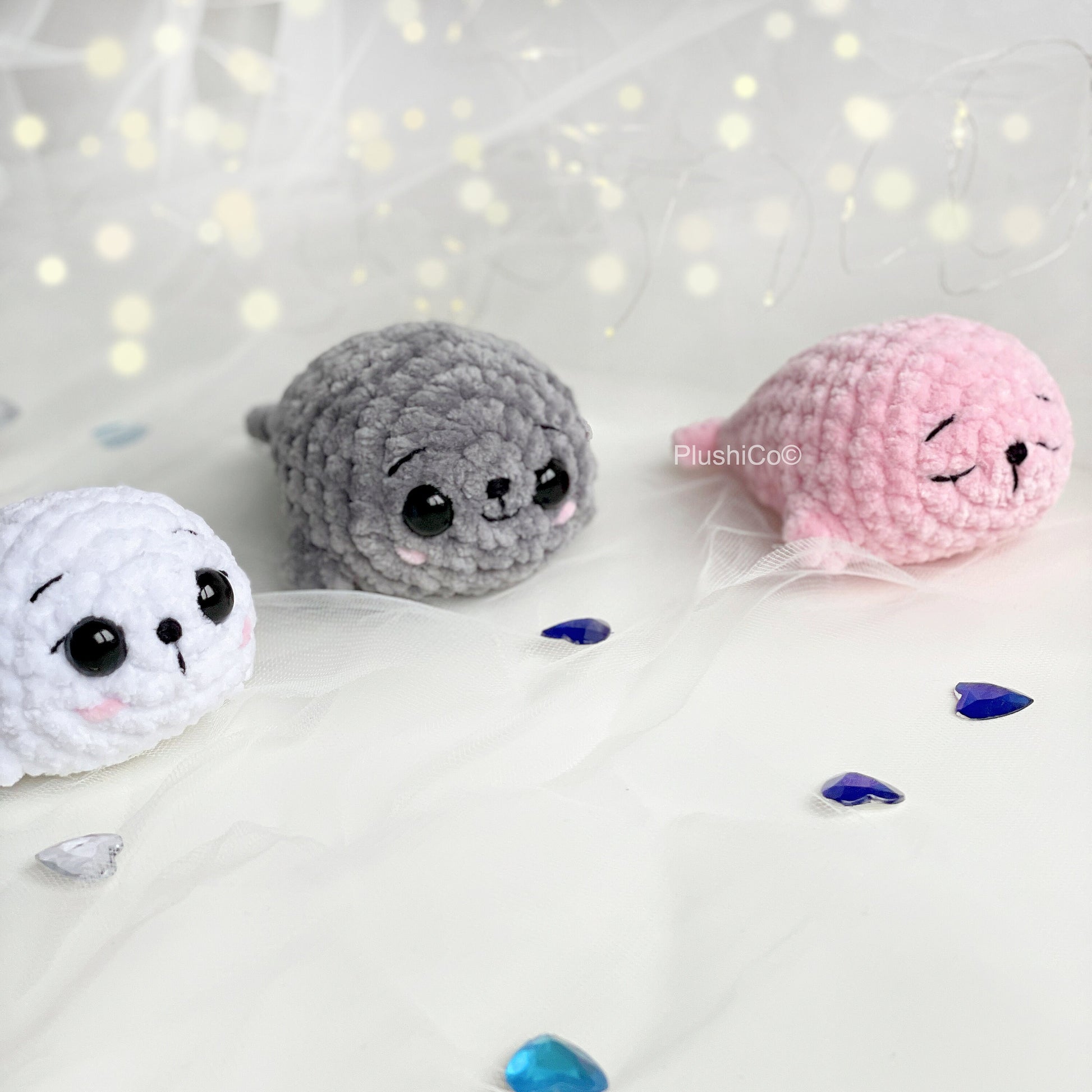 Baby Seal CROCHET PATTERN No Sew, Kawaii Amigurumi Manatee, Easy Sea Animal Toy, Beginner-Friendly PDF Tutorial, Cute diy Gift