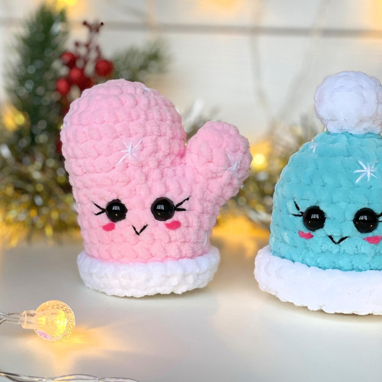 Hat & Mitten CROCHET PATTERNS - No Sew