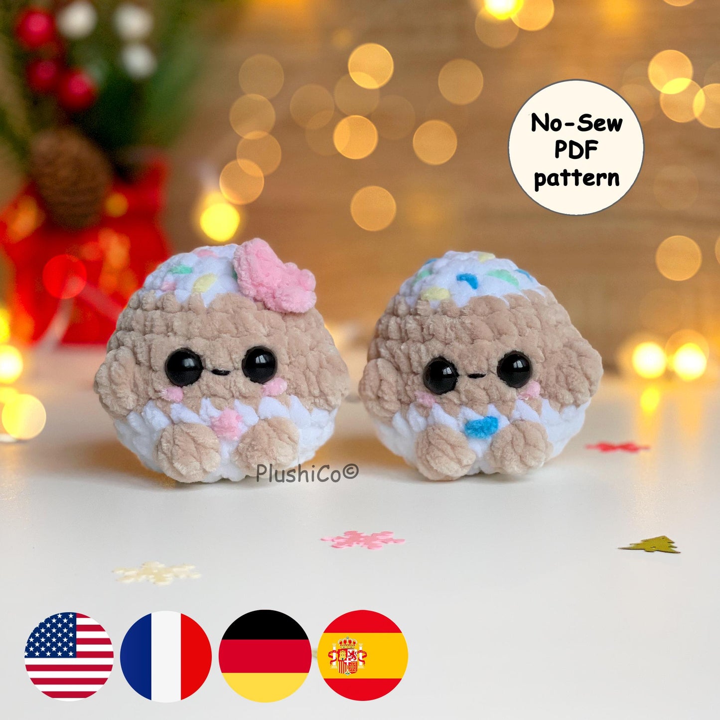 Gingerbread Man CROCHET PATTERN - No Sew