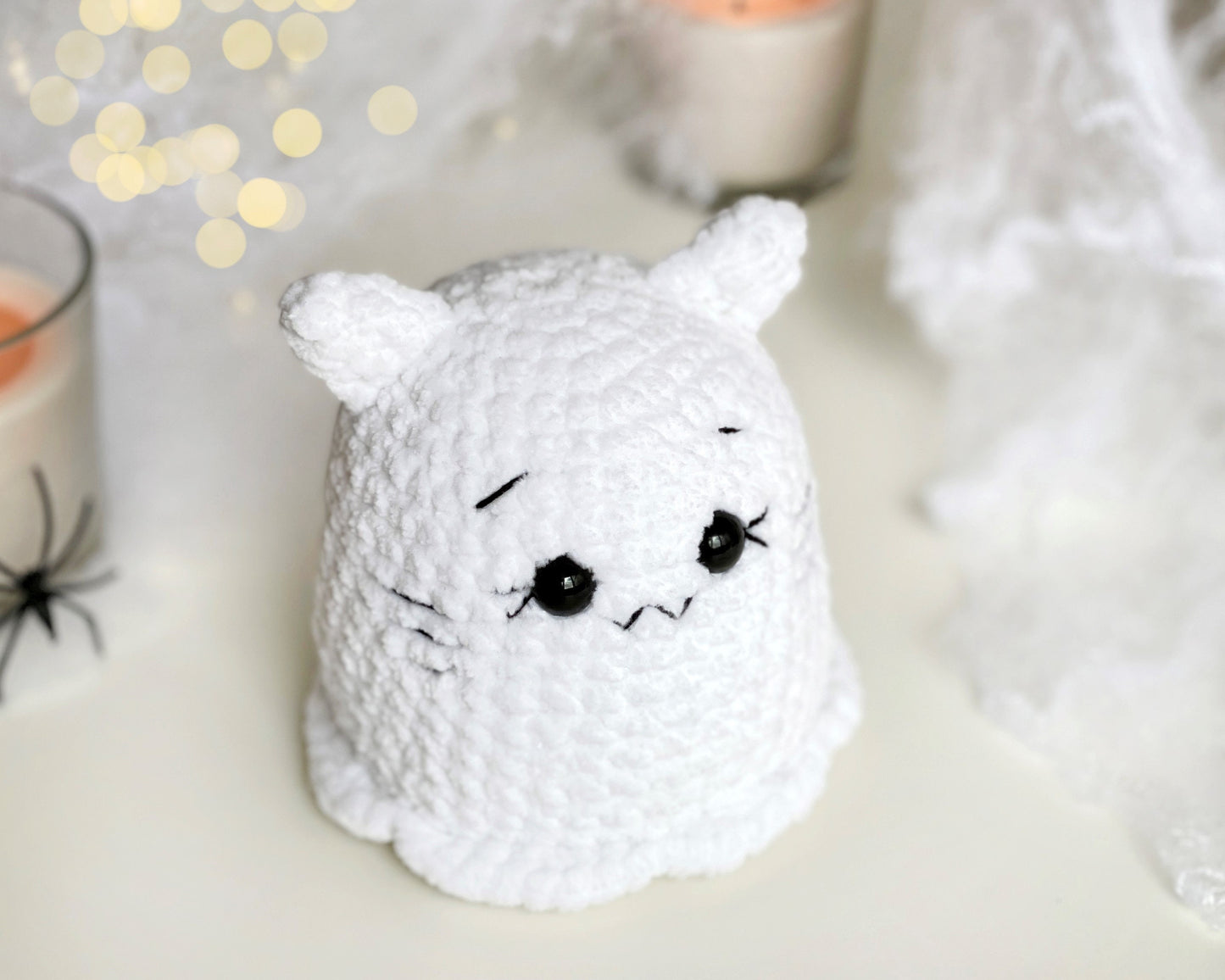 Cat Ghost Crochet PATTERN - Low Sew