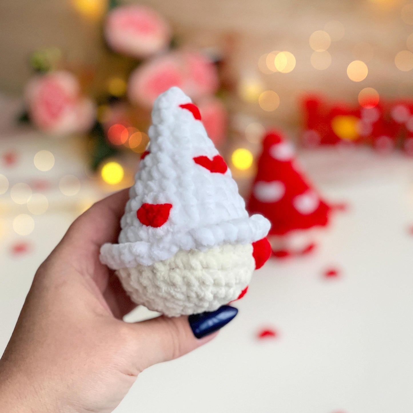 Valentines Gnome Crochet Pattern No Sew