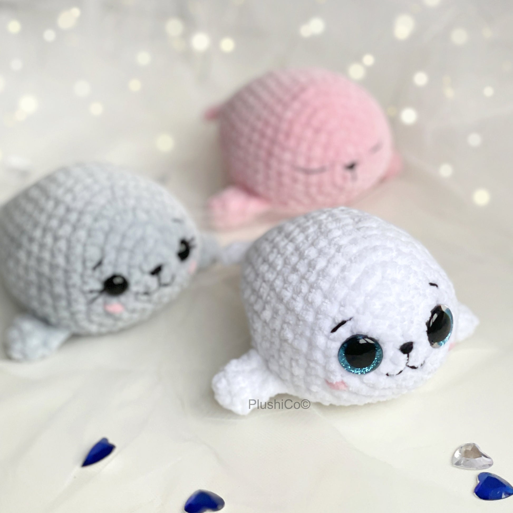 Seal CROCHET PATTERN, Amigurumi Low-Sew Manatee, Easy Plush Animal Toy, Beginner Tutorial PDF, Cute Sea Plushie, Instant Digital Download