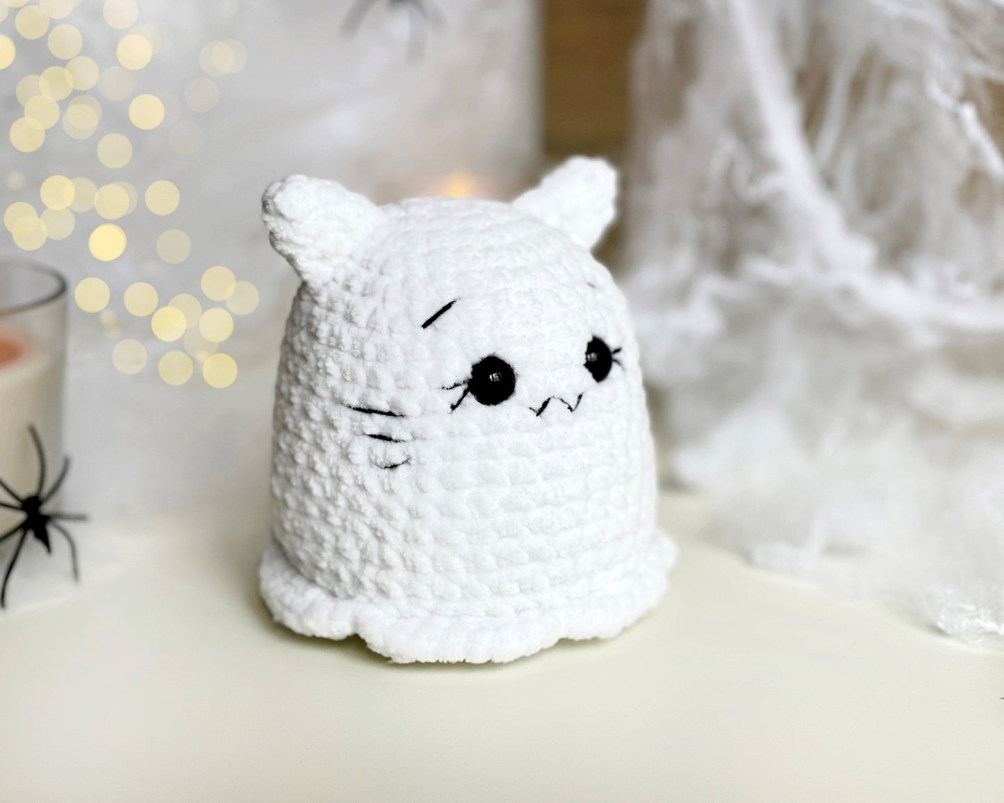 Cat Ghost Crochet PATTERN - Low Sew