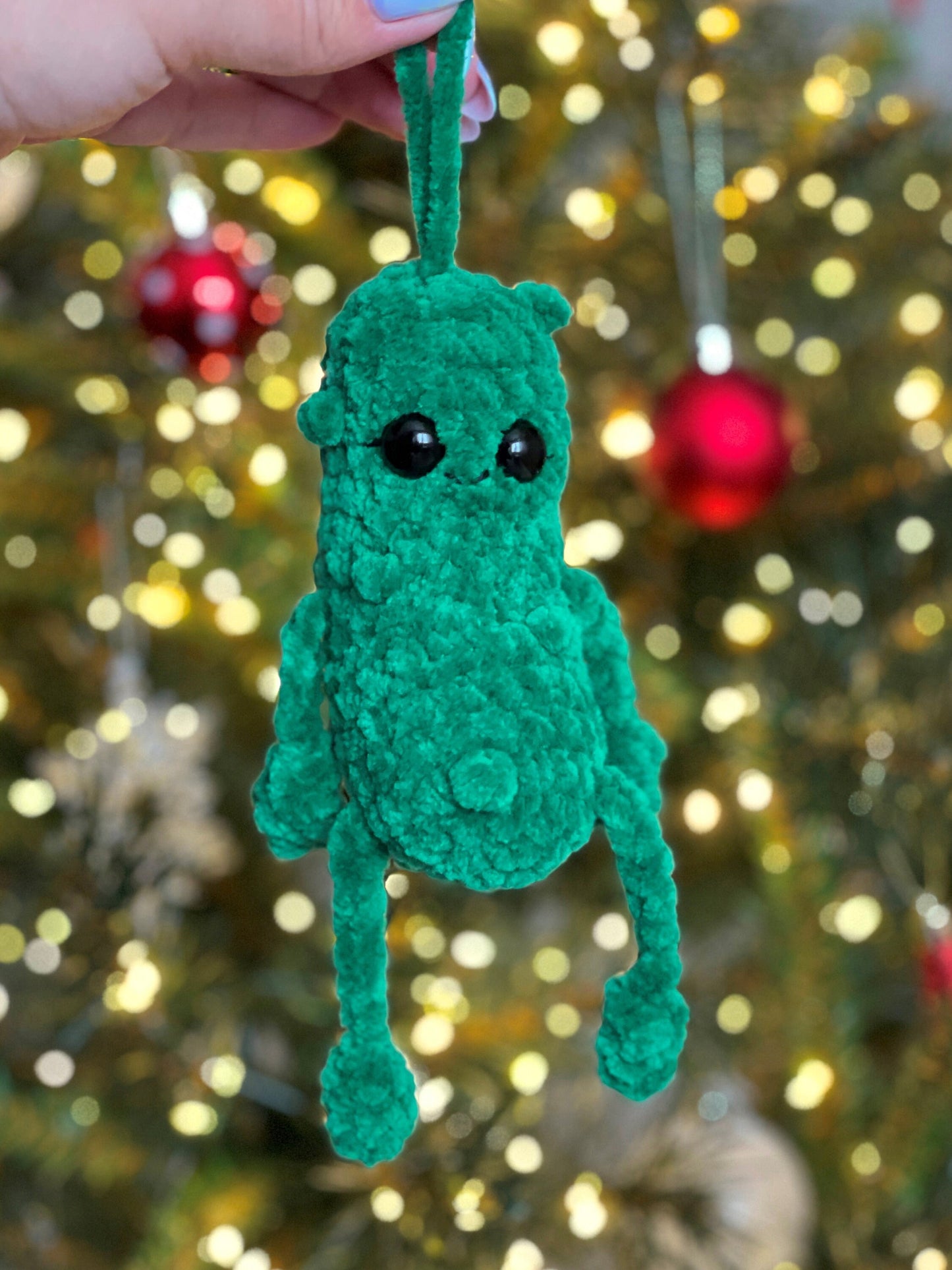 Christmas Pickle Crochet Pattern - No Sew