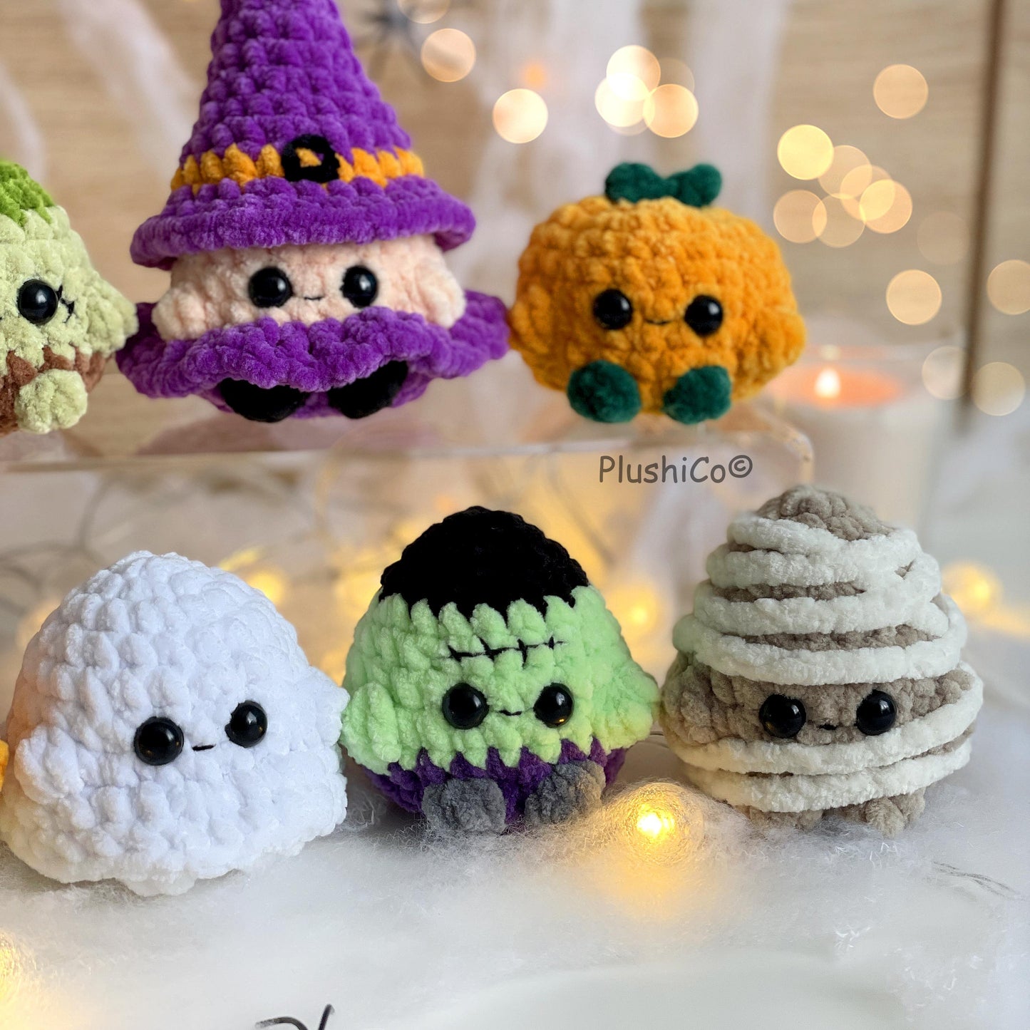 Halloween Crochet Pattern Bundle 7-in-1, Low/No Sew