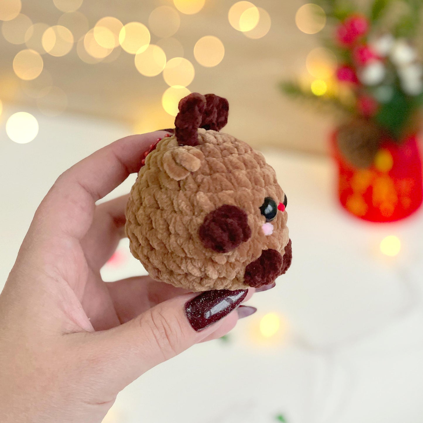 Christmas Crochet Keychain Patterns 3-in-1 – Low/No Sew