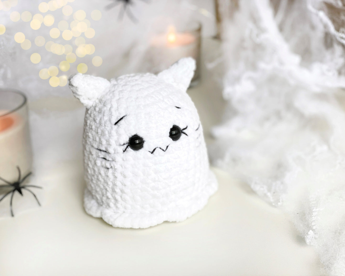 Cat Ghost Crochet PATTERN - Low Sew