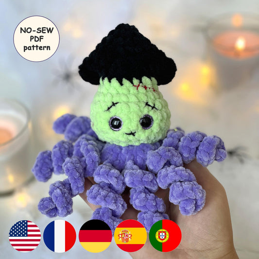 Squid Frankenstain CROCHET PATTERN - No Sew