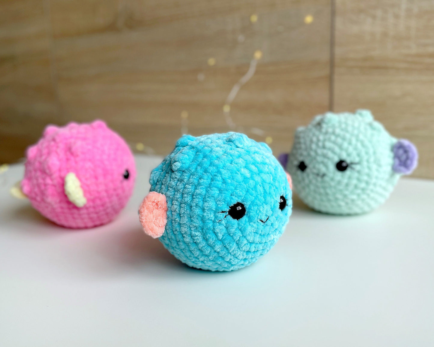 Fish Crochet PATTERN, No-Sew Puffer Fish Amigurumi Plushie, Cute Sea Creature, Plush Baby Toy, Kawaii Blowfish, Easy Beginner-Friendly PDF