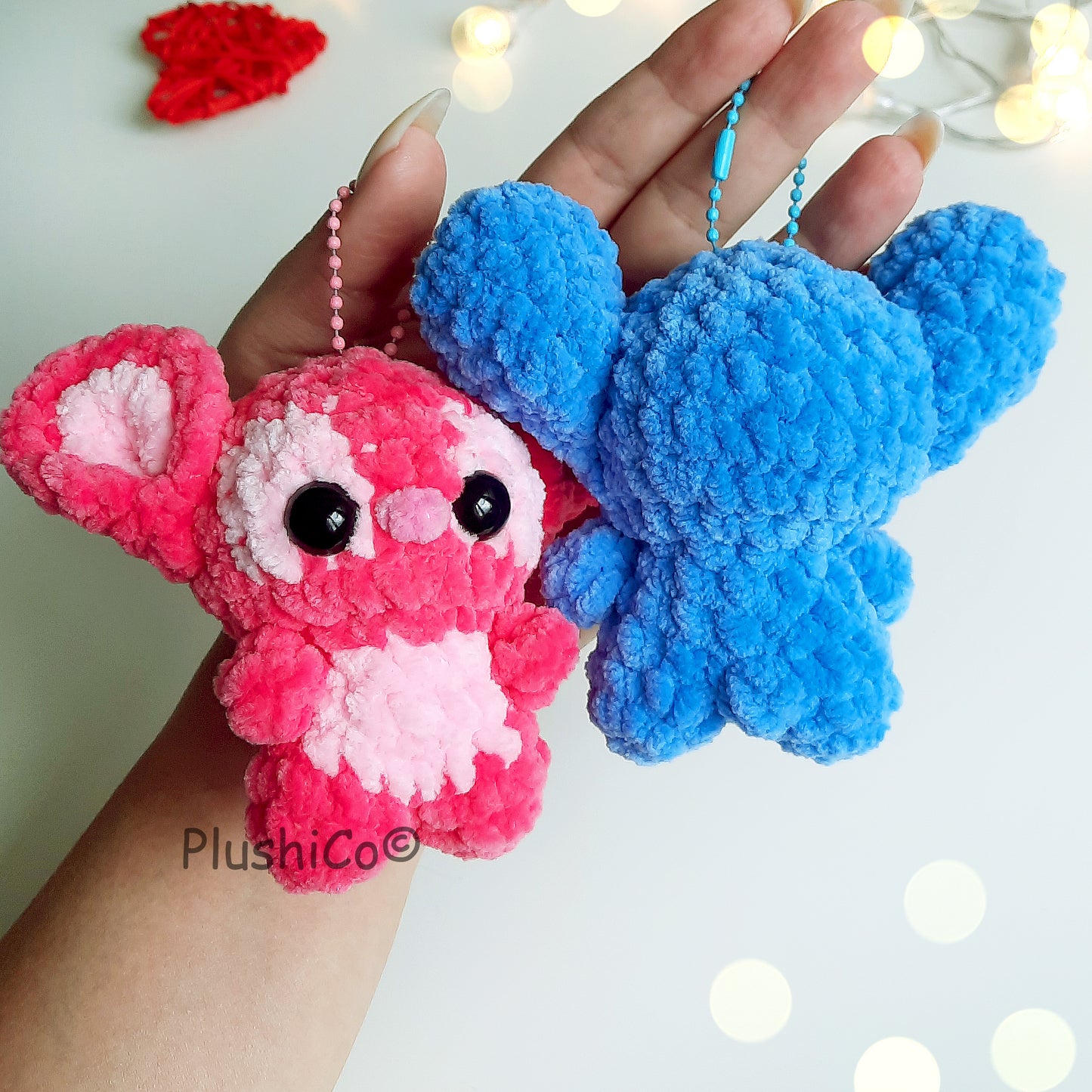 Stitch & Angel Crochet Pattern Keychain