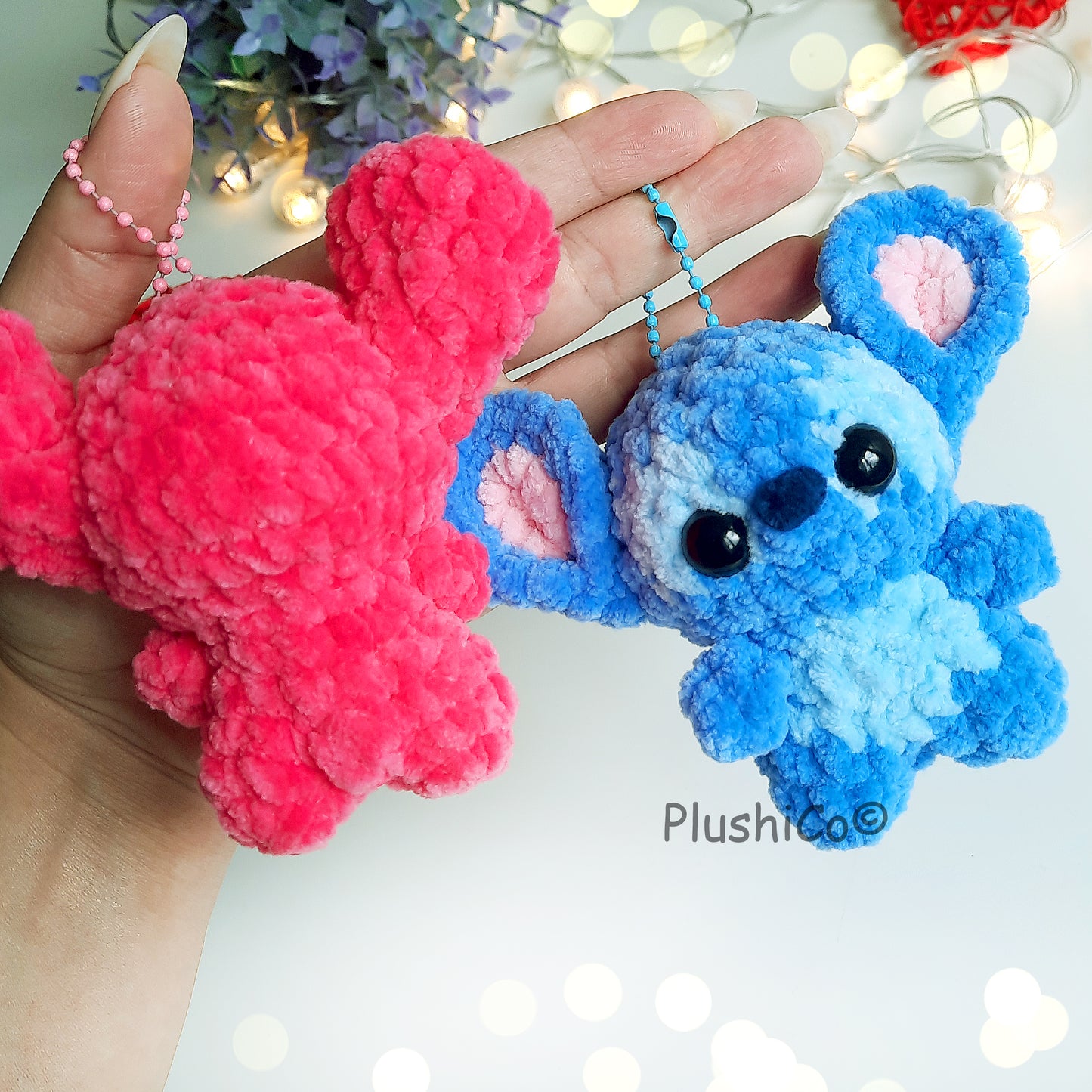 Stitch & Angel Crochet Pattern Keychain
