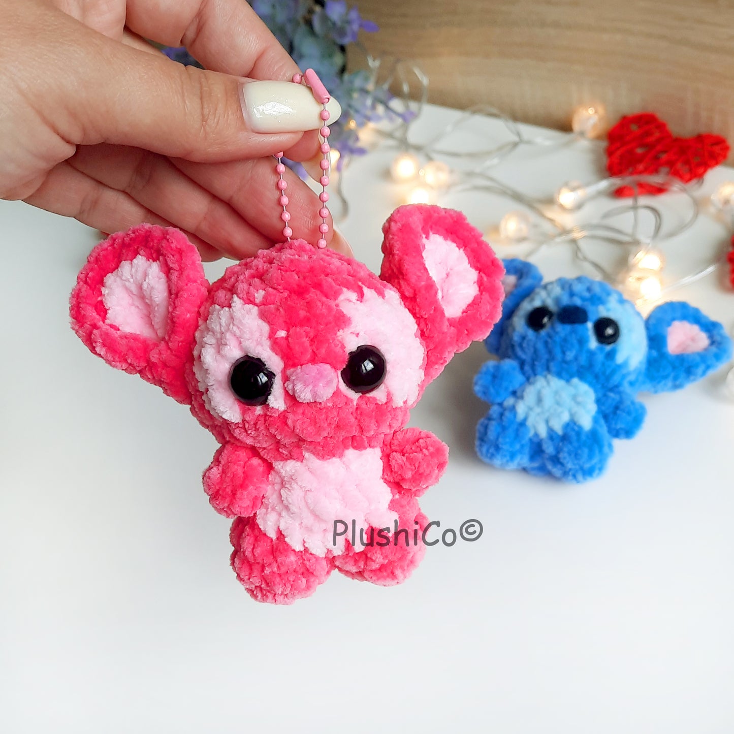 Stitch & Angel Crochet Pattern Keychain