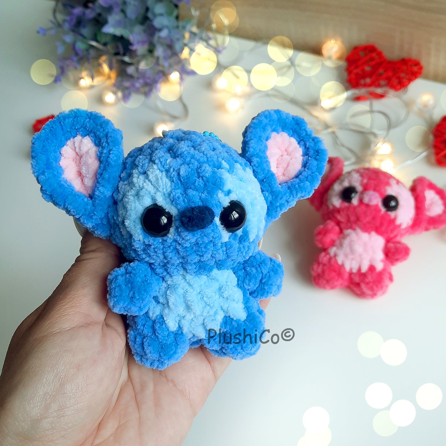 Stitch & Angel Crochet Pattern Keychain