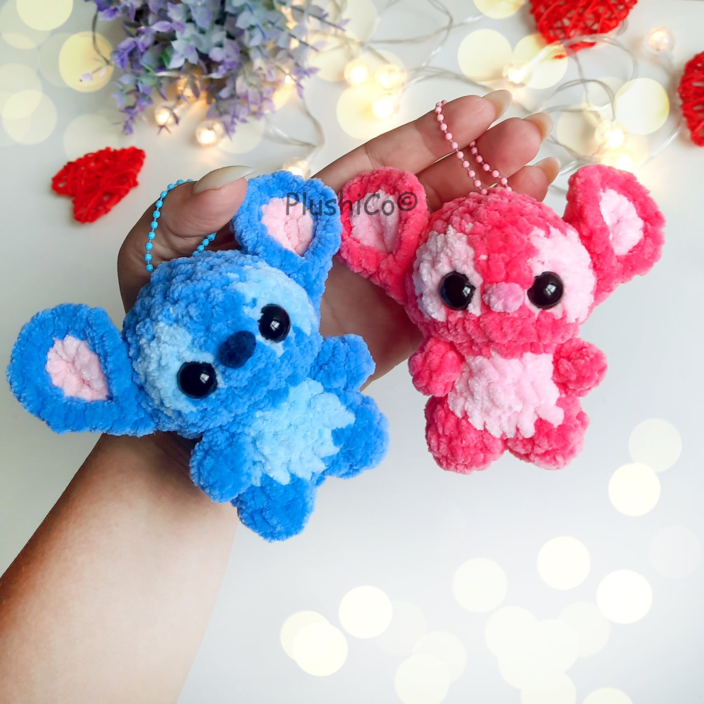 Häkelanleitung Stitch & Angel Schlüsselanhänger (Kopie)