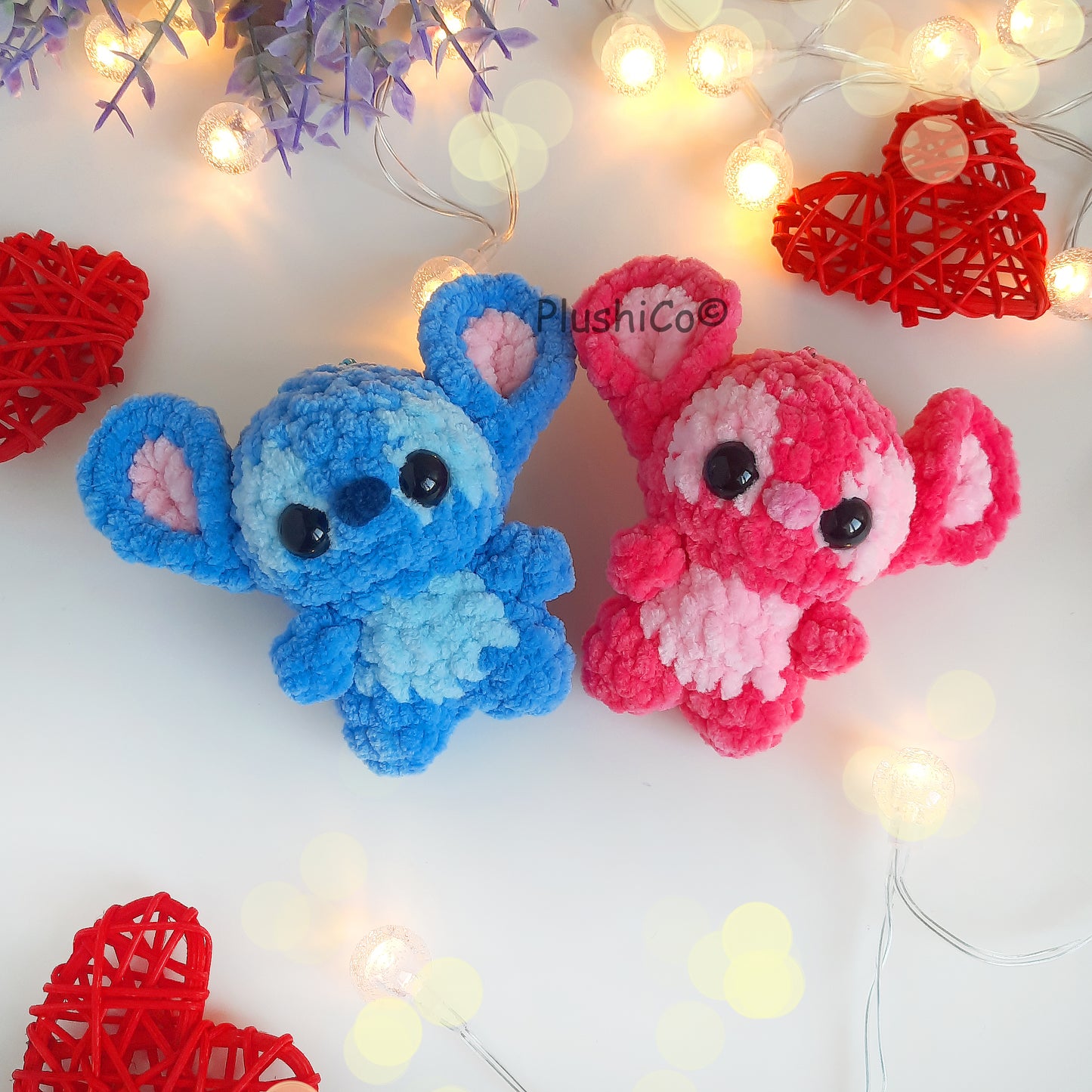 Stitch & Angel Crochet Pattern Keychain