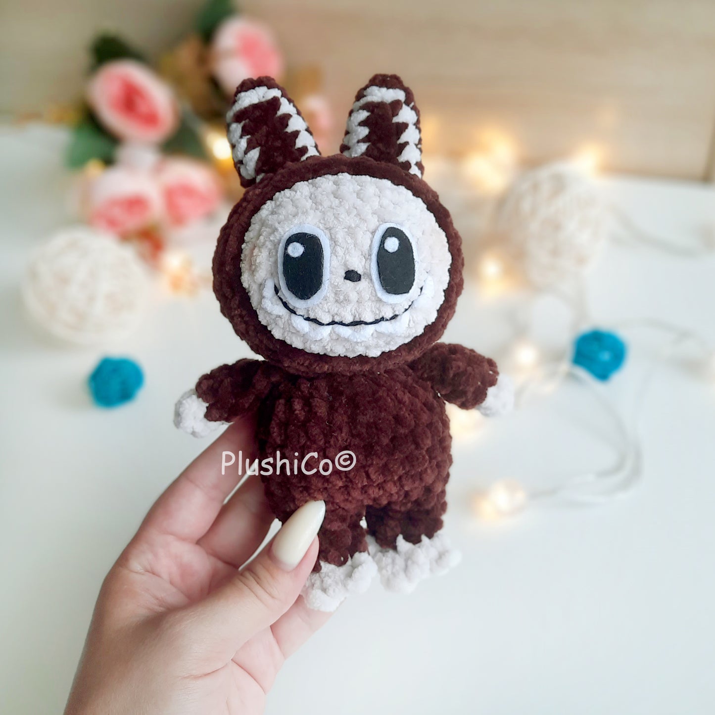 Häkelanleitung Lächelnder Hase (Labubu Fan Art)