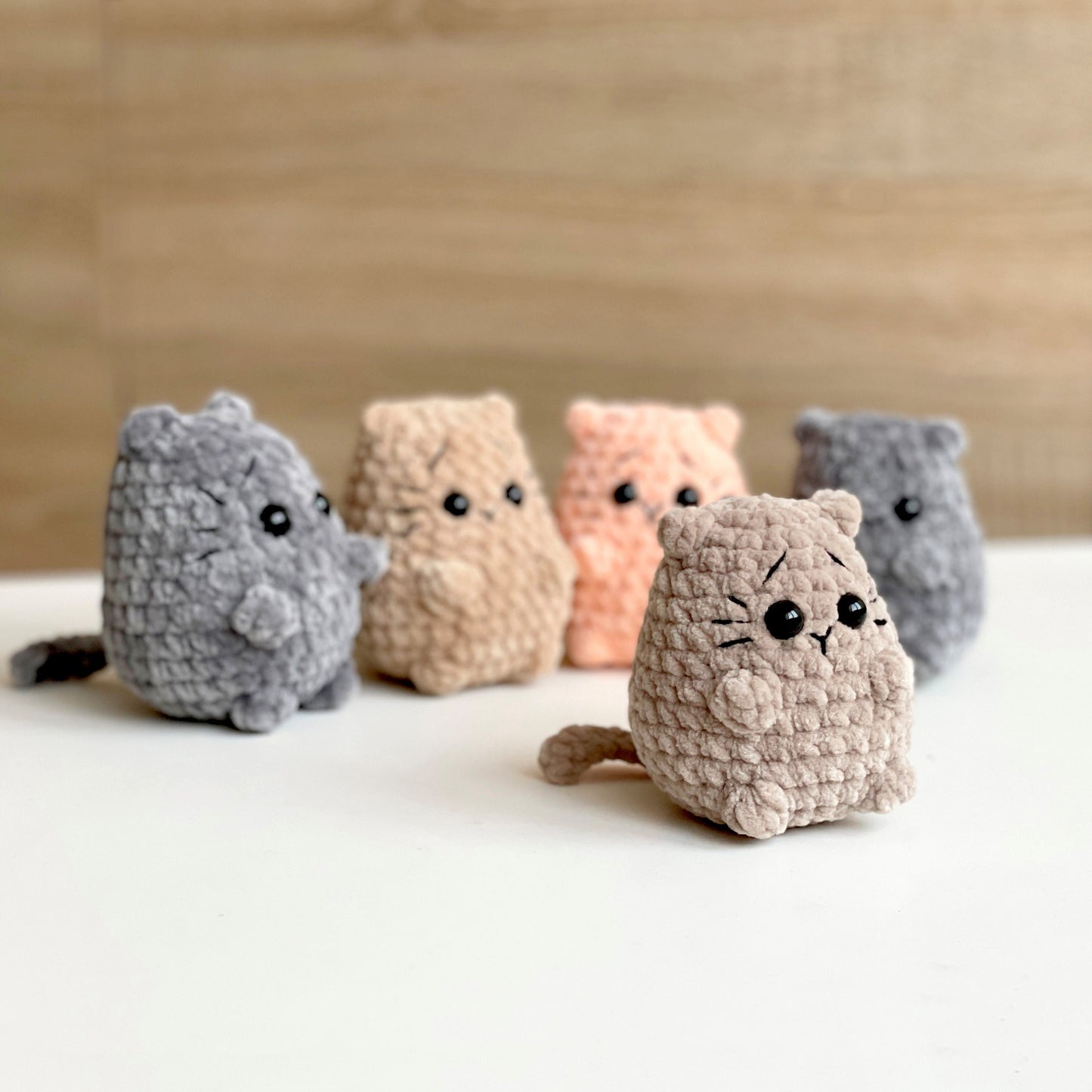 Cat No SEW CROCHET PATTERN, Amigurumi Loaf Kitty plushie, Cute Kawaii Tiny Animal, Easy Beginner Friendly Tutorial, Plush Mini Softie Toy