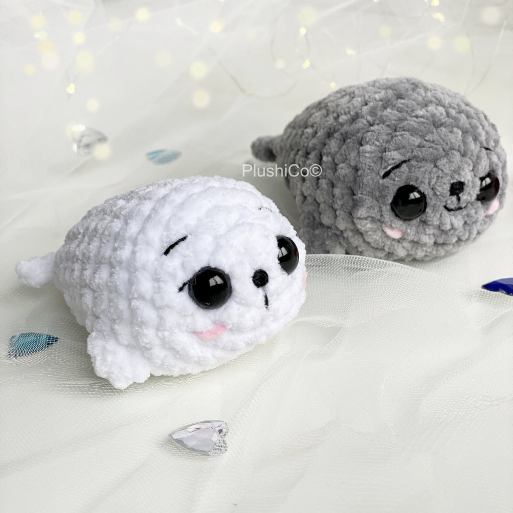 Baby Seal CROCHET PATTERN No Sew, Kawaii Amigurumi Manatee, Easy Sea Animal Toy, Beginner-Friendly PDF Tutorial, Cute diy Gift
