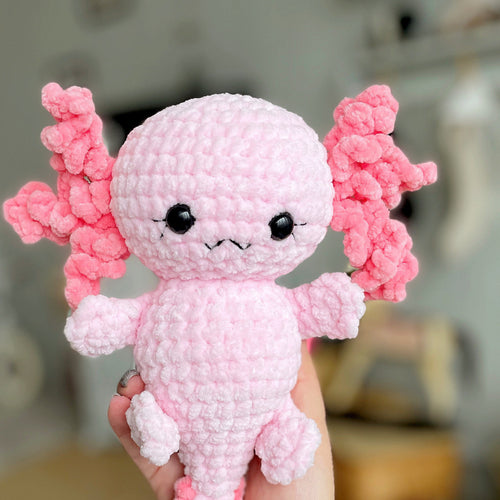 Axolotl CROCHET PATTERN, Amigurumi Plushie, Kawaii Cute Creature, River Stuffed Animal, Plush Baby Toy