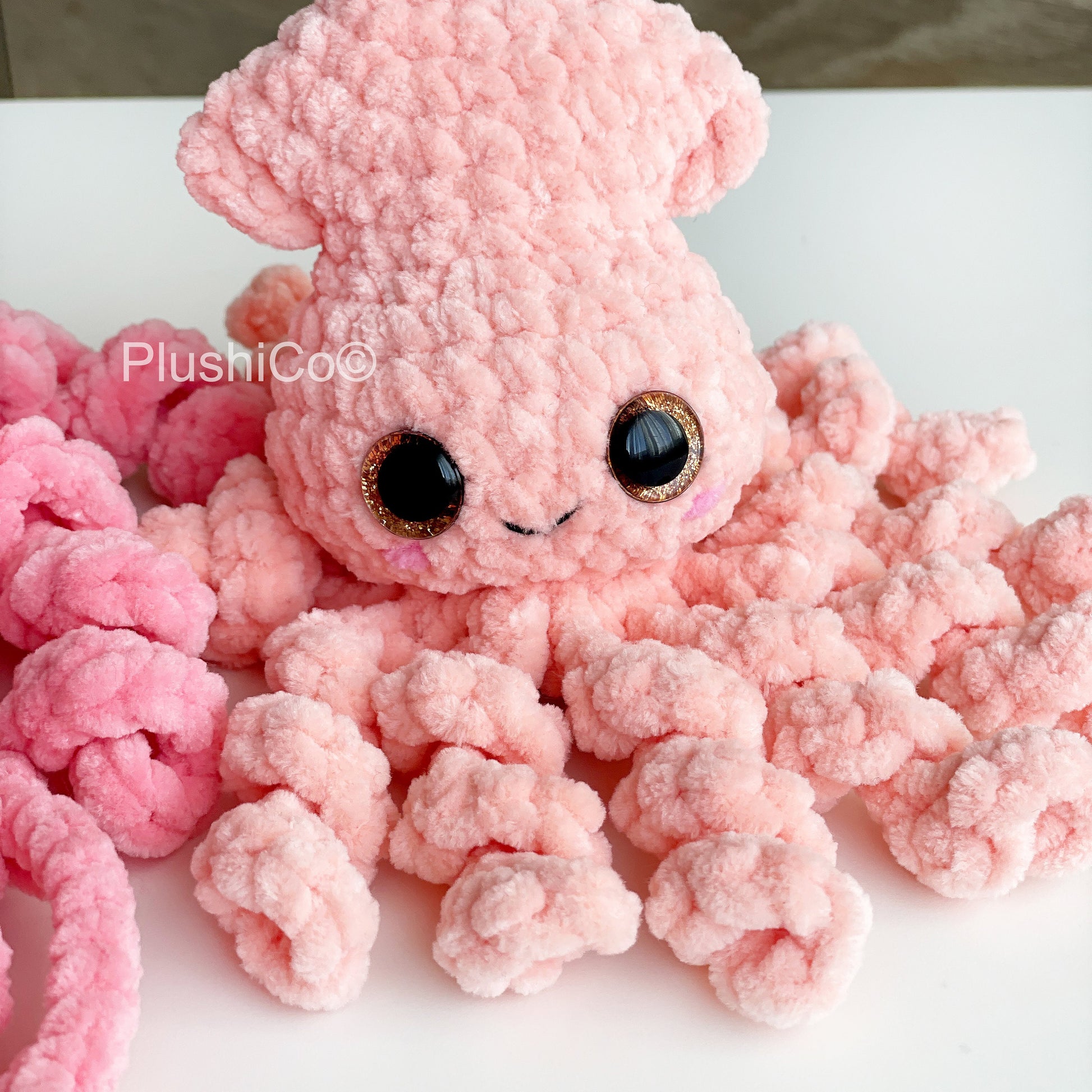 Squid CROCHET PATTERN, Amigurumi 2in1 No Sew PDF, Octopus plush Kawaii Stuffed Animal, Plushie Baby Toy, Easy Crochet Tutorial for Beginners