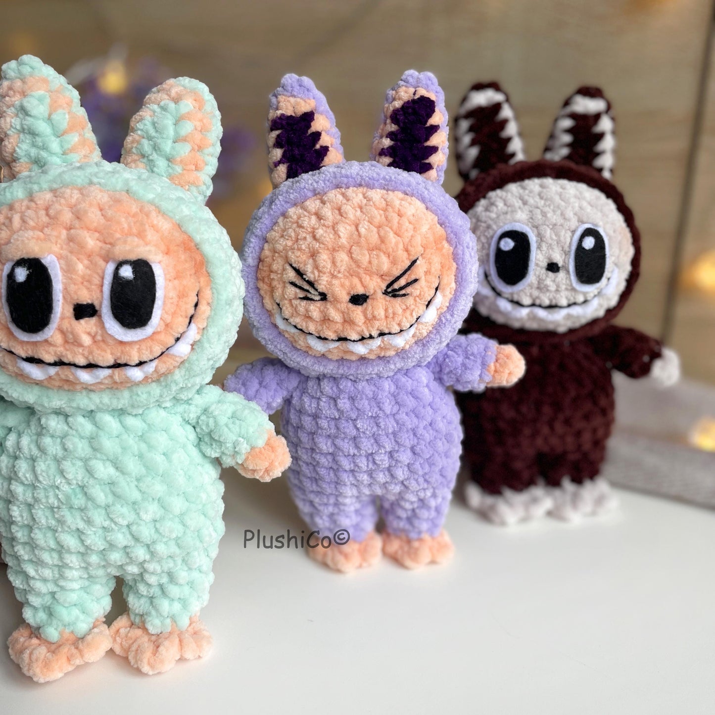 Smiling Bunny Crochet Pattern Bundle (Labubu Fan Art)