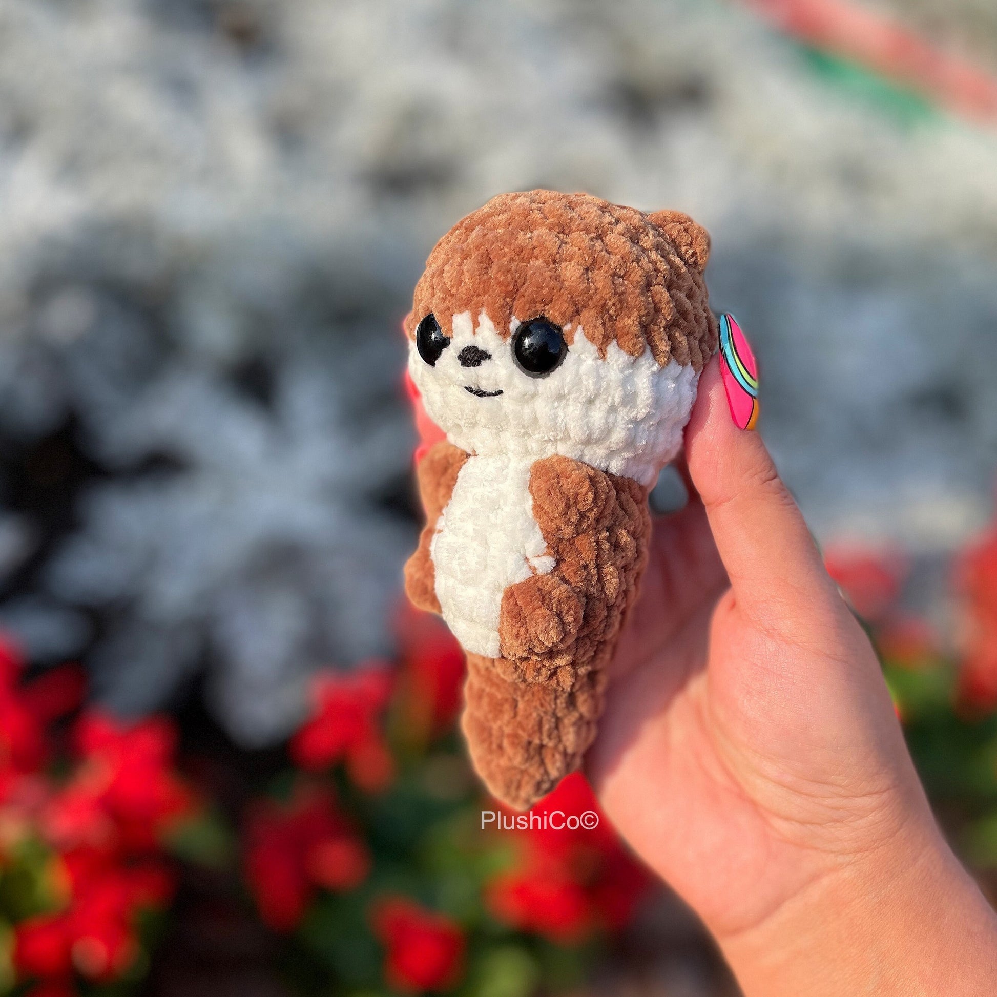 Otter CROCHET PATTERN, No Sew Amigurumi Baby Sea Otter, Small Cute Kawaii Stuffed Animal, Plushie Toy, Easy Tutorial PDF for Beginners