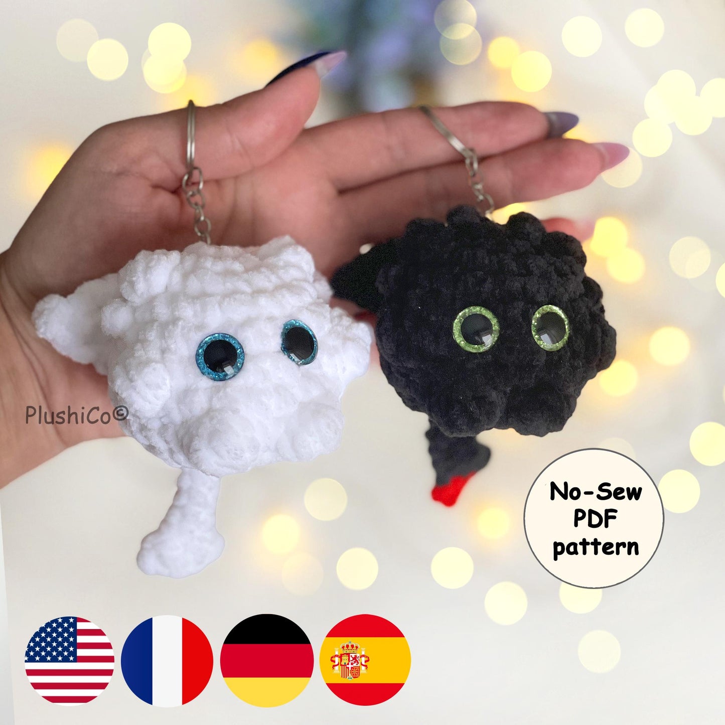 Toothless & Light Furry CROCHET PATTERN - No Sew