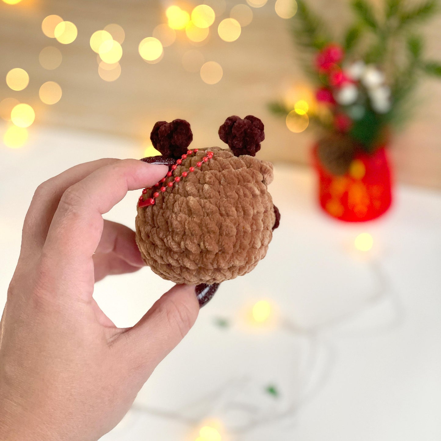Christmas Crochet Keychain Patterns 3-in-1 – Low/No Sew