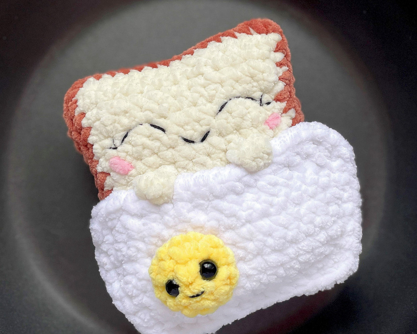 Toast with Egg Crochet PATTERN