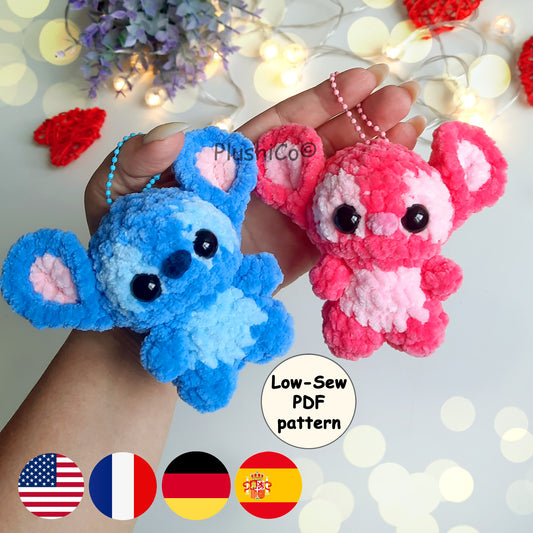 Stitch & Angel Crochet Pattern Keychain
