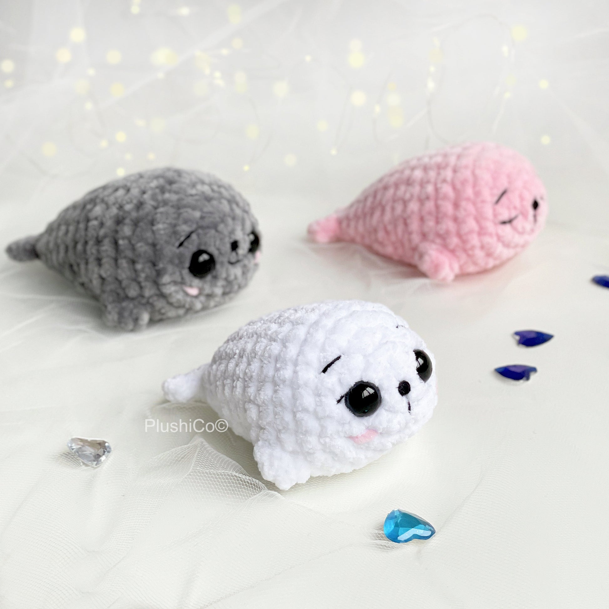 Baby Seal CROCHET PATTERN No Sew, Kawaii Amigurumi Manatee, Easy Sea Animal Toy, Beginner-Friendly PDF Tutorial, Cute diy Gift