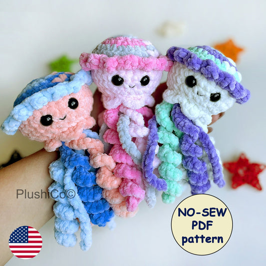 Jellyfish Crochet Pattern - NO SEW