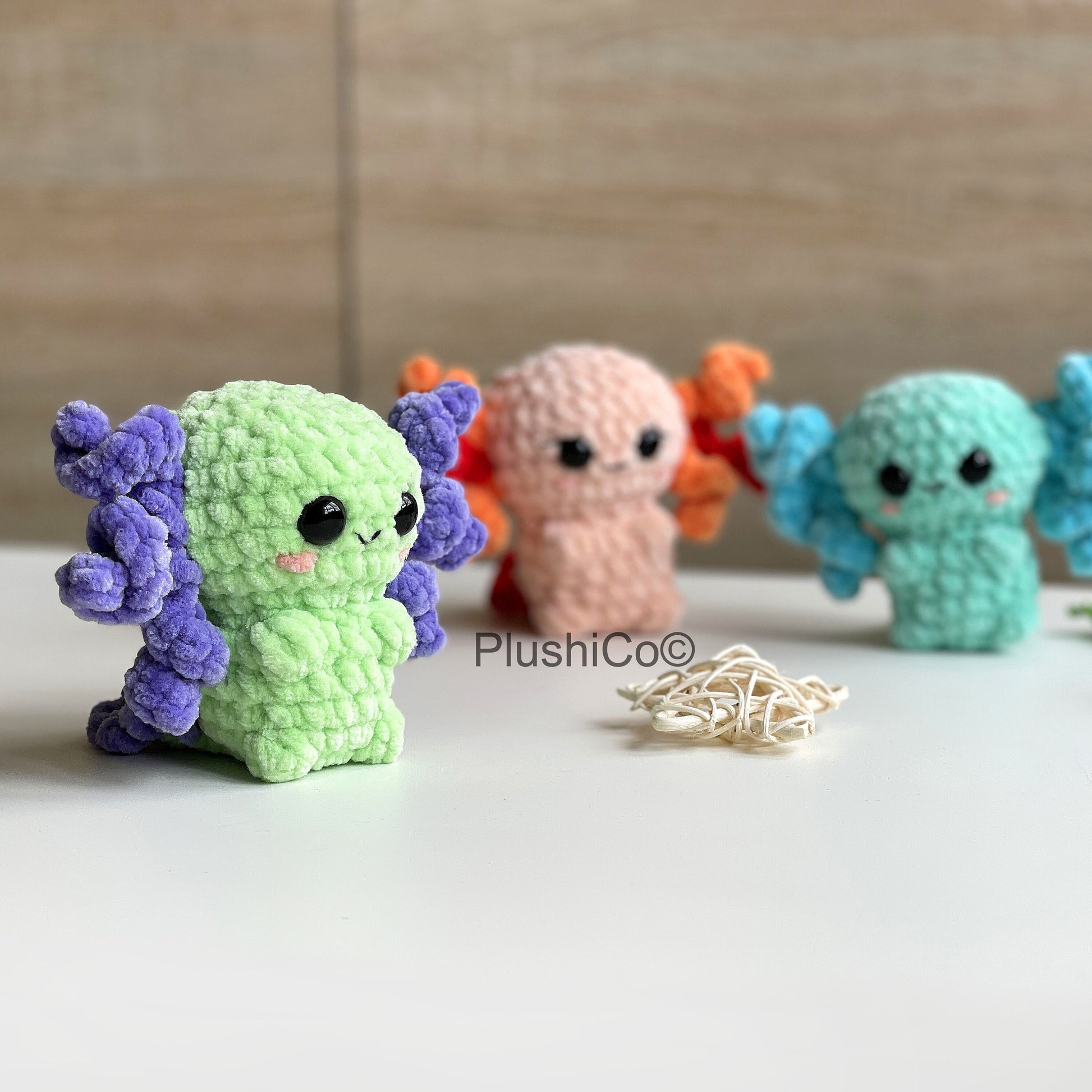 Axolotl No Sew CROCHET PATTERN, Easy Amigurumi PDF Beginner Tutorial, Kawaii Baby Dragon Plushie, Cute Stuffed Animal Plush Toy