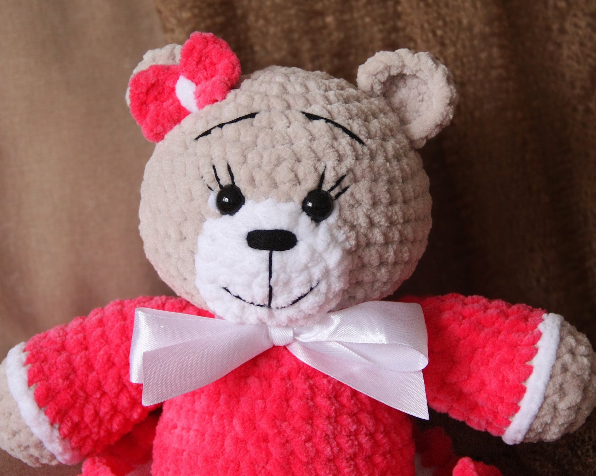 Crochet Bear PATTERN, Amigurumi Animals Plushie, Cute Baby Girl Toy